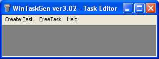 WinTaskGen programında program yazım ekranına girebilmek için yukarıdaki ekranda da görülen Edit Task düğmesi tıklanmalıdır.