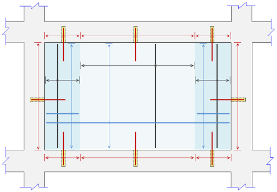 İstediğiniz satıra tıklayarak Donatı Düzenleme Panelini açabilir; seçtiğiniz donatıyı güncelleyebilirsiniz Grafik Arayüz Paneli Bu panelde perde geometrisinin ve üzerindeki donatıların temsili resmi