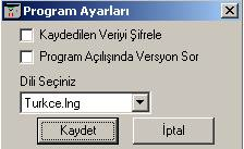 13.2.1. Dosya menüsü Dosya menüsü altında şu seçenekler bulunmaktadır. Yeni yeni bir konfigürasyon dosyası açmak için kullanılır.