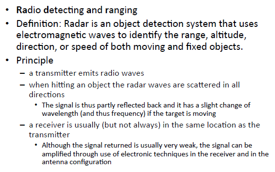 Environment Perception Sensors Radar Lidar Computer Vision Radar Lidar: Işıklı radar Kaynak: Jan Becker, ME302