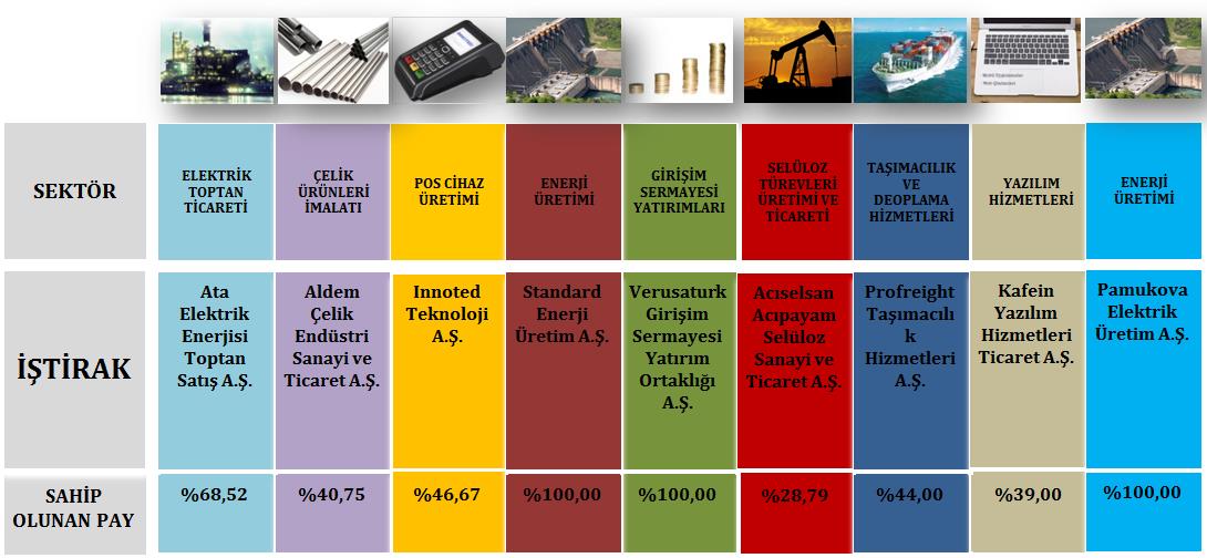 b) İştirakler Hakkında Bilgiler Verusa Holding in 30.06.