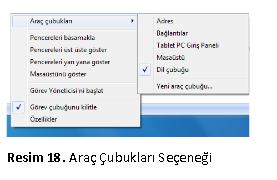 yapılarına bağlanmak için gerekli olan ayarlamalar yine denetim masası üzerinde yapılmaktadır.