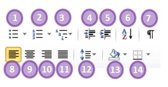 11. Yazı Tipi Rengi 12. Yazı Tipini Büyüt Küçült (Alt+Ctrl+Shift+ ) (Alt+Ctrl+ ) 13. Büyük/Küçük Harf Değiştir(Shift+F3) 14.