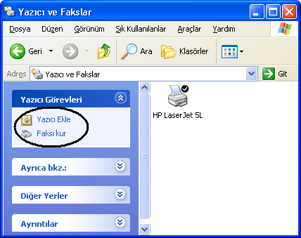 2.6.6.23. Yazıcı ve Fakslar ġekil 2.