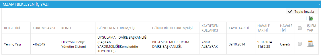 Belgeye Üye Ol: Belge üzerinde bir değişiklik yapıldığında, belgeye üye olan kullanıcıya mail ile bilgilendirme gelir.