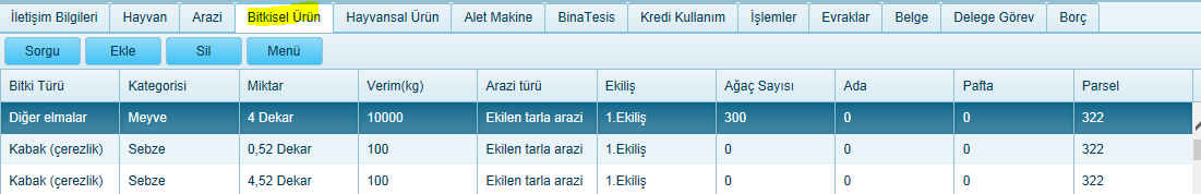 Sorgulama sonucu listelenen hisselerden, istenen hisse satırına tıklanarak Seç butonuna basılır, ya da kayda çift tıklanır. Seçilen hisse bilgisi tanım ekranına aktarılmış olur.