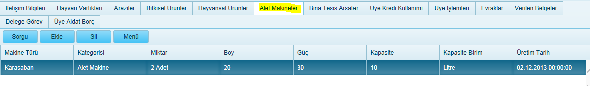 3.2.2.2.Varlık Cins Seçimi başlığında anlatıldığı şekilde seçilir. Miktar Ürünün miktarı 26.