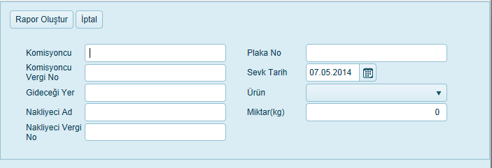 Veriliş Nedeni Açıklama Belge Tarihi Belge No Alınan Ücret (TL) Belgenin veriliş nedeni seçilir. Varsa açıklama girilir Belge tarihi sistem tarafından otomatik olarak bu günün tarihi olarak getirilir.