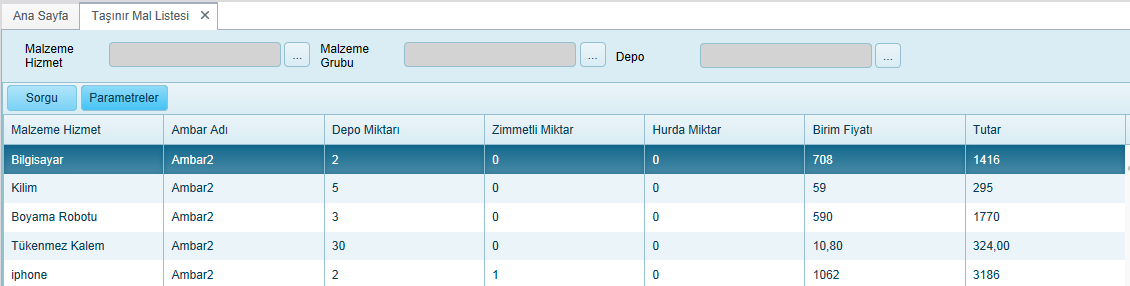 Zimmet Fişi onaylandığında zimmetlenen demirbaşın Zimmet İşlemleri sayfasında zimmet kaydı varsa güncellenir, yoksa yeni bir zimmet kaydı oluşturulur ve Taşınır Mal Listesinin ilgili malzeme kaydının