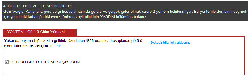 GÖTÜRÜ GİDER YÖNTEMİNİ NASIL SEÇECEĞİM? 4.