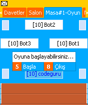 İstediğiniz yeri seçerek oyuna katılabilirsiniz. Oyuna Başlama Oyuncuların tamamlanması ile birlikte, oyuna başlamanız için bir onay penceresi çıkacaktır.