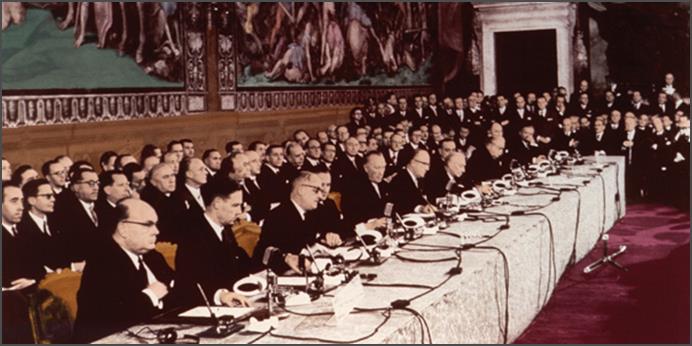 Roma Antlaşması Rome Treaty Avrupa Ekonomik Topluluğu 1957 European Economic Community EURATOM Avrupa