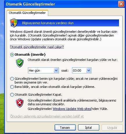 Otomatik Güncelleştirme Auto Update Auto Update