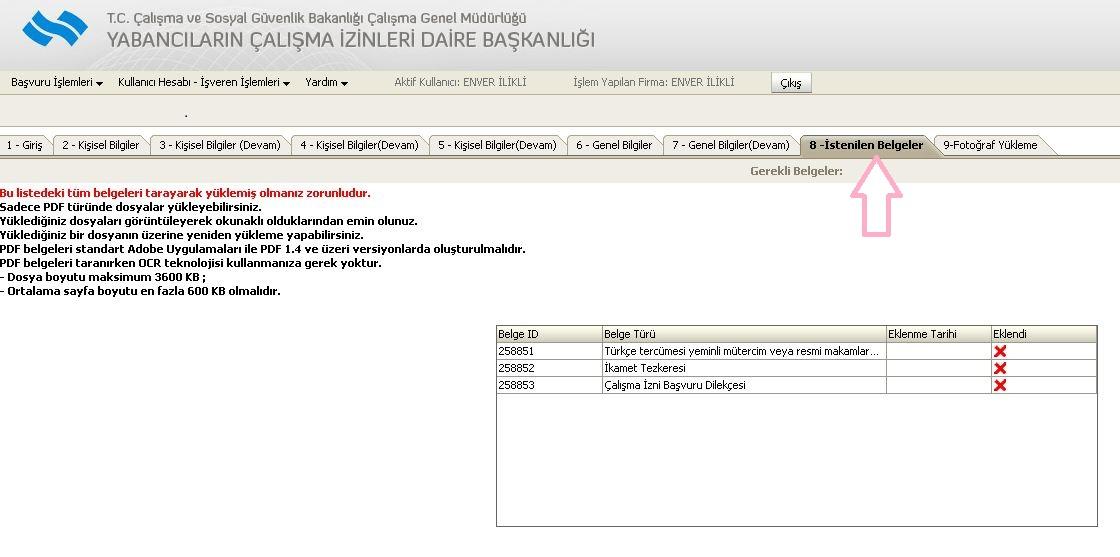 ADIM-27 NOT: Sadece PDF türünde dosyalar yükleyebilirsiniz.yüklediğiniz dosyaları görüntüleyerek okunaklı olduklarından emin olunuz.yüklediğiniz bir dosyanın üzerine yeniden yükleme yapabilirsiniz.
