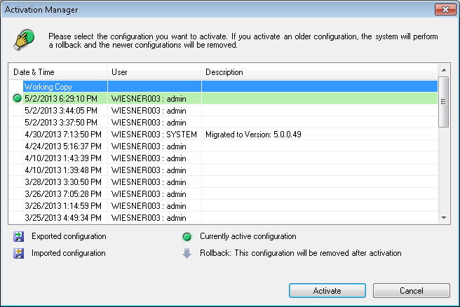 188 tr Genel Configuration Client pencereleri Bosch Video Management System Etkinleştir Ayarları Etkinleştir iletişim kutusunu görüntülemek için tıklayın.