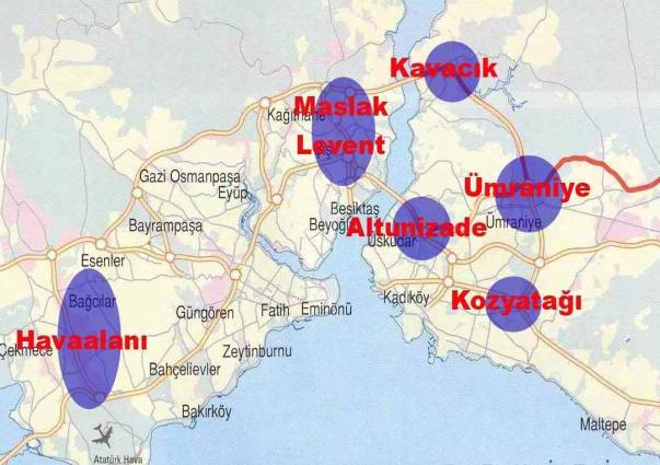 Ofis Bölgeleri ve GeliĢimi 1980 lerden sonra, ekonomik yeniden yapılanma ve küreselleşmenin uluslararası ticari ilişkileri arttırması, kişi başına gelirin artması ve İstanbul un Asya ve Avrupa