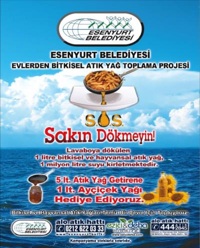 İlçe genelinde yıl içerisinde anlaşmalı lisanslı firmayla sanayi tesislerinden 47830kg, konutlardan ise 1207 kg atık yağ toplanmıştır. Aşağıda Tablo 7.