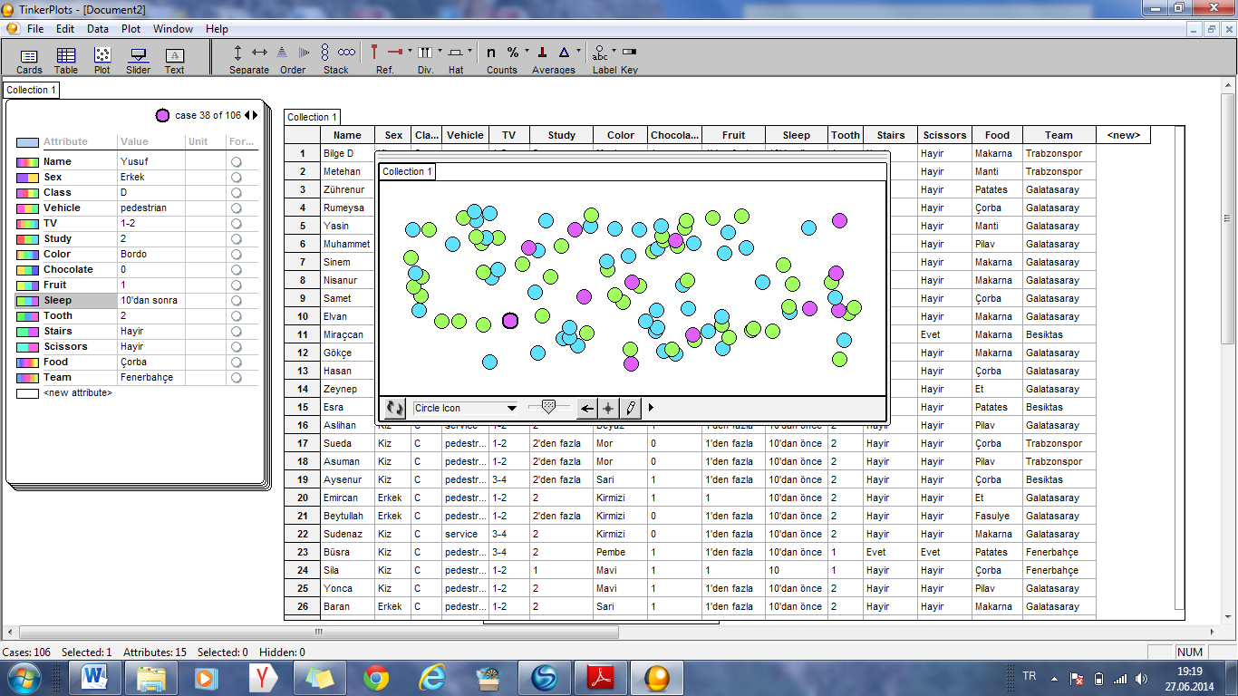 Tablo 1 de ilkokul matematik öğretim programında istatistik öğrenme alanına ait alt öğrenme alanları ve kazanımları görülmektedir.