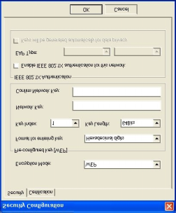 Enable Security (Güvenliği Aç) Security Configuration penceresini açmak için bu kutuyu işaretleyin.