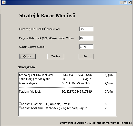 EKLER Ek 1. Kalıp değiģim alt programı Ek 2. Stratejik karar alt programı Ek 3.