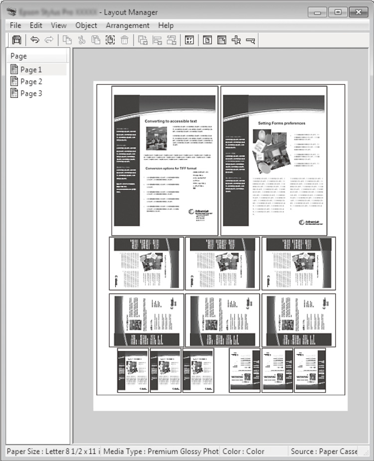 Birden Fazla Belge Yazdırma (Layout Manager) (Sadece Windows) Farklı uygulamalarda oluşturulan belgeler