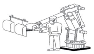 öğretilmesi olarak tanımlanabilmektedir. Endüstriyel robotun bir işi yapabilmesi için öncelikle, istenen görev ve hareketler açısından robotun programlanması gerekmektedir.