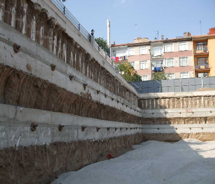 107 İksaÖnlemi Şantiye kazı alanı yanında bulunan toprak yada gevşek kayaların çalışma alanına göçmemesi için iksaişlerileri yapılır. İksanın amacı göçebilecek zemini güçlendirmektir.