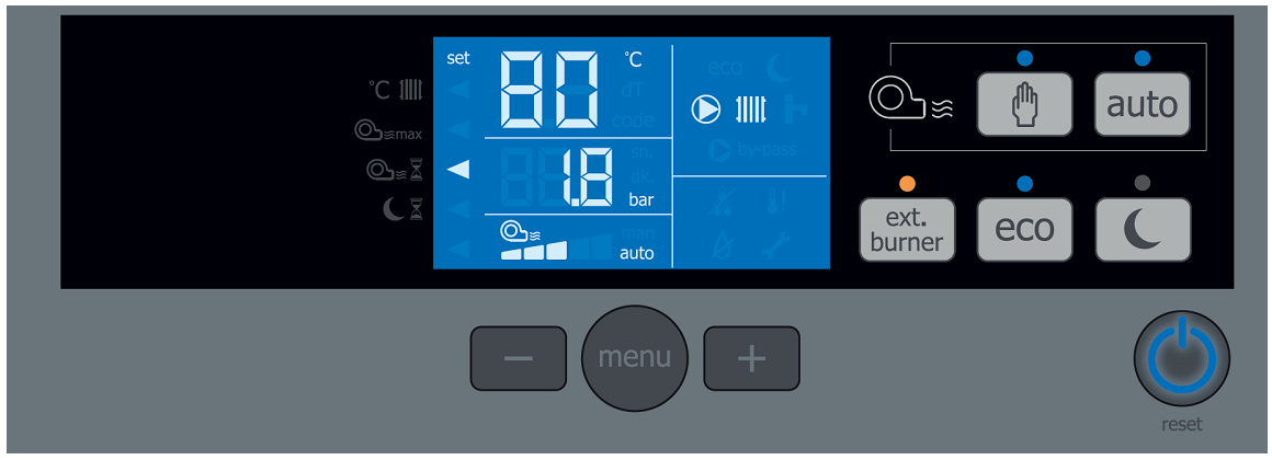 KONTROL PANOSU VE KULLANICI ARAYÜZÜ Fonksiyon Butonlar Çalışma şekli LCD Cihaz elektriğe bağlı, OFF konumdayken Sıcaklık göstergesi bölümünde - - şeklinde görülür. 1.