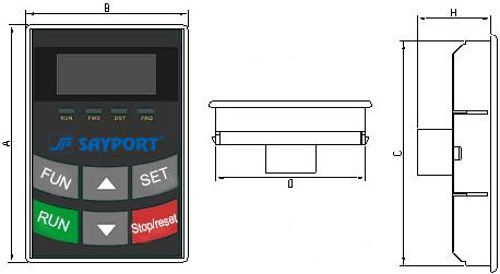 2.2 Panel yapısı 1. Yapı şeması E1 2. Yapı boyutu (birim: mm) Kod A B C D H Boyut Açılımı AA 76 52 72 48 24 73*49 A6-1 124 74 12 7 26 121*71 3.