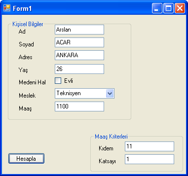 C# TA CLASS YAPISI class YAPISI(class EKLEMEK= Project/Add Class/class) namespace ClassOrnek public class aile public static string ad,soyad,meslek; private static string adres; public static int