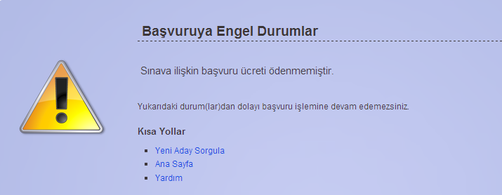 3. SINAV BAŞVURUSU ALMA Başvuru dönemi devam eden sınavlardan başvuru merkezinizin başvuru almakla yetkilendirildiği sınavlar "BAŞVURULAR" bölümünde listelenmektedir.