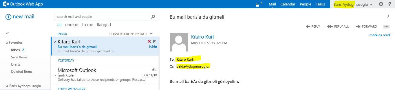 Set-InboxRule -Identity Rule1 -Mailbox baris -MarkImportance Low Kuralı devre dışı bırakmak için disable cmdlet ini kullanabilirsiniz.