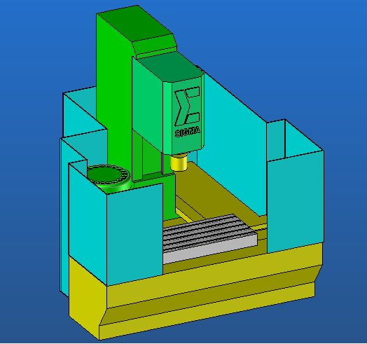 CNC DİK İŞLEME UYGULAMALARI MERKEZİNDE SIGMA 3 A İŞLEME MERKEZİNDE PARÇAYI CAD DE 3 BOYUTLU OLUŞTURMA CAM MODÜLÜNE