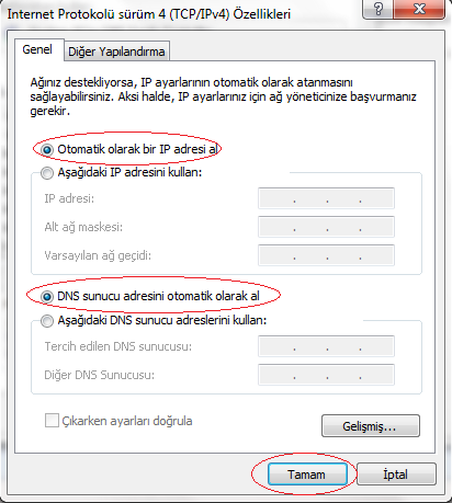 Yerel Ağ Bağlantısı üzerinde, farenin sağ tuşu / Özellikler komutunu çalıştırdığımız zaman bilgisayarda yüklü bulunan ağ hizmetlerinden aktif olarak çalışanların listesinin bulunduğu bir pencere