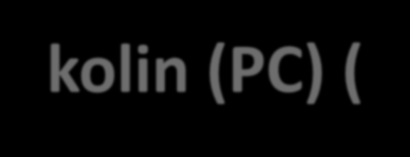 Fosfatidil etanolamin (PE) (Sefalin) - fosfatidil kolin (PC) (Lesitin) PE, PC ökaryotik hücrelerde en fazla bulunan fosfolipidlerdir.