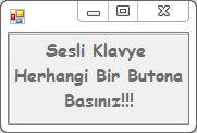 Şekil 2. Sesli Klavye Ekranı Şekil 2 de tasarımı gerçekleştirilen sesli klavye sisteminin ara yüz yazılım ekranı görünmektedir. Klavyedeki tüm tuşlar seslendirilmiştir.