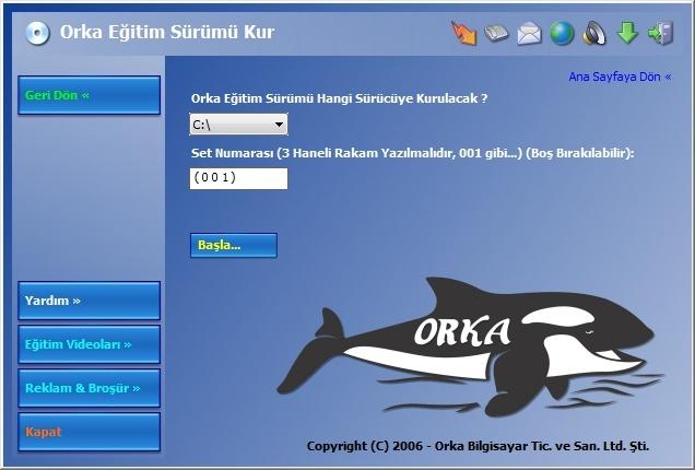 (Eğitim sürümü kurulumunda set numarası (00) olarak kalmalıdır.