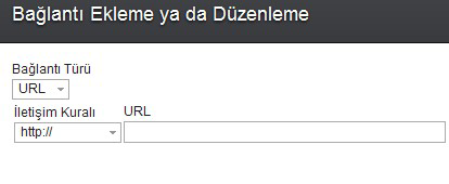 Bu görev hakkında Yordam 1. Ekle > Bağlantı seçeneğini tıklatın. Bağlantı Ekle ya da Düzenle penceresi görüntülenir. 2.