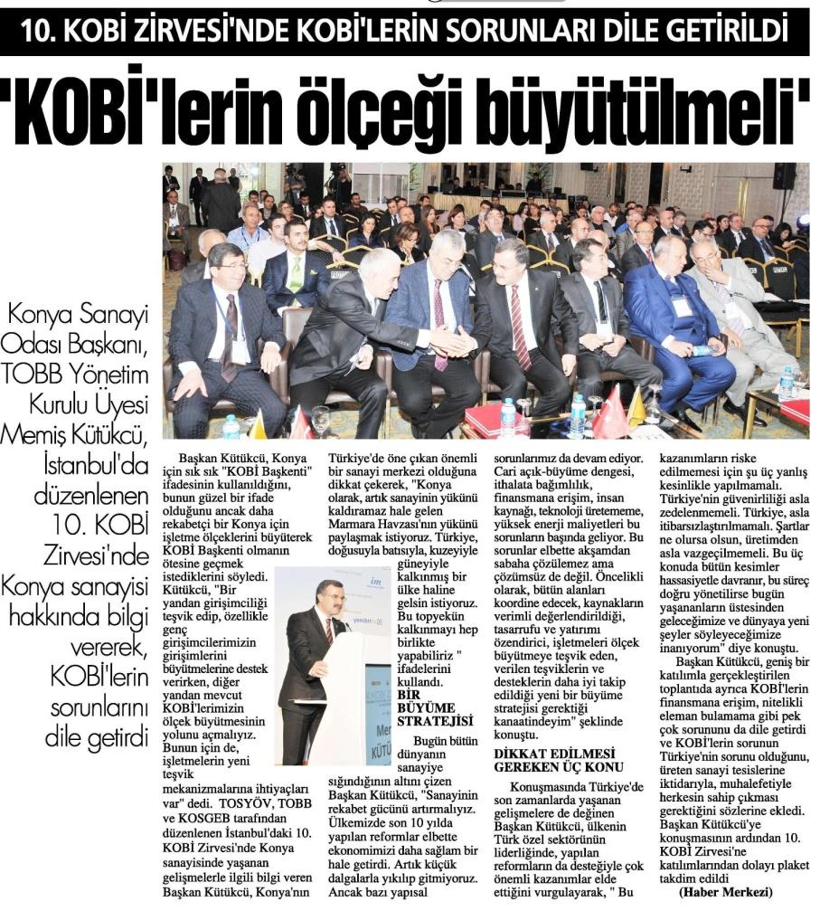 TOSYÖV, KOSGEB VE TOBB TARAFINDAN 13-14 ŞUBAT 2014 TARİHLERİNDE İSTANBUL