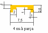 4- U şeklinde kaynaklanan parçalar 2 no.lu parça üzerine kaynatınız. 5-5- 4 no.lu parçayı 0,5 mm kalınlığındaki levhadan belirtilen ölçülerde kesiniz 6-4 no.lu parça, 2 no.