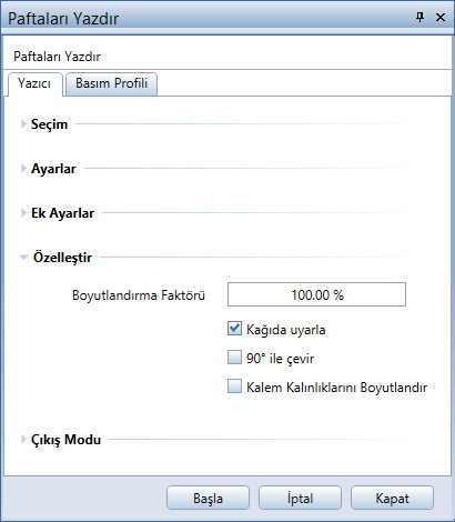 Allplan 2015' deki Yenilikler Paftalar ve yazdırma 83 Boyutlandırma faktörü için yeni seçenek Eğer basım öncesi bir paftayı büyütmek veya küçültmek isterseniz, programın boyutlandırma faktörünü