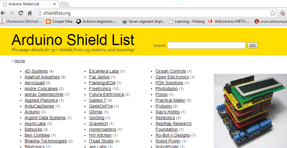Shield: Arduino boardu