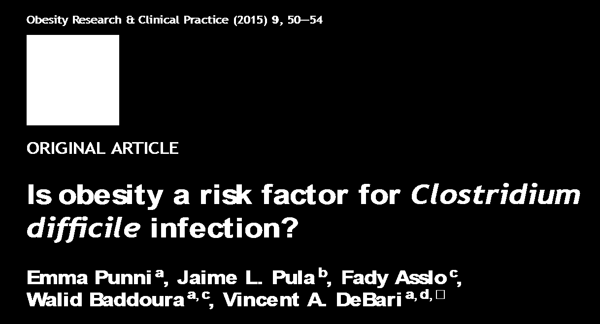 Is obesity a risk factor for Clost ridium diffi cile infectio Figure 1 BMI measurements for individuals enrolled in the study. (A) Compares all cases with controls (n = 189 per group; p = 0.696).