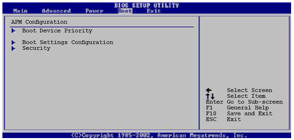 2.6 Boot menu Boot m enüsü sistem açılış m addelerinideğiştirm enize izin verir. Alt m enüyü görüntülem ek için m addeyiseçiniz ardından <Enter> a basınız. 2.6.1 Boot Device Priority 1st ~ xxth Boot Device [1st Floppy Drive] Bu seçenekler m evcut aygıtlar için açılış aygıtı öncelik sırasını belirtir.
