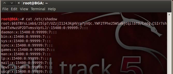 root:x:0:bga /etc/shadow # ls -lah