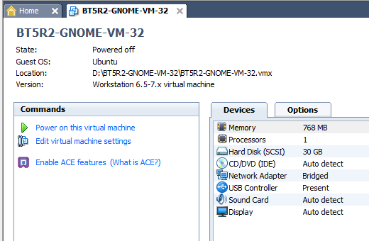 Vmware Kurulum Open Existing VM or Team e tıklayıp ardından Backtrack 5 I çıkarttığımız dizine geçiyoruz. BT5R2-GNOME- VM-32.