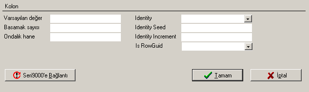 6. decimal, numeric Ondalık haneli sayısal alanlar için kullanın. 7. float, real Ondalık haneli sayısal alanlar için kullanın. Bilimsel yazım formatı için kullanılır.