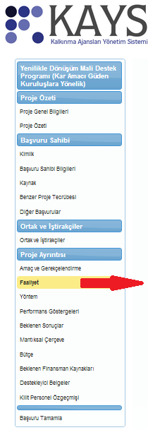 Amaç ve Gerekçelendirme Ekranı nda yer alan alanlar doldurulur, Kaydet düğmesine tıklanır ve bir sonraki adıma geçilir.