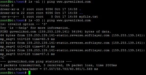 OS Commanding - Unix - ls