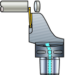 orout 3 - Dış çap işleme orout 3 Sığ kesme (dilimleme), kanal açma ve profil işleme için oromant apto kesme üniteleri Vidalı bağlama tasarımı x-r/lf123 Kesme sıvısı girişi: Konik aracılığıyla radyal